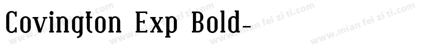 Covington Exp Bold字体转换